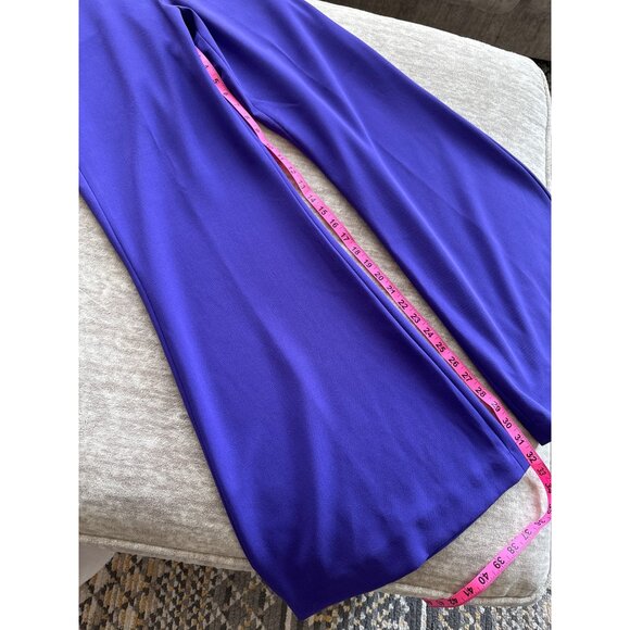 French Connection Whisper Flare Trousers In Cobalt Violet Size 8 - Picture 12 of 12